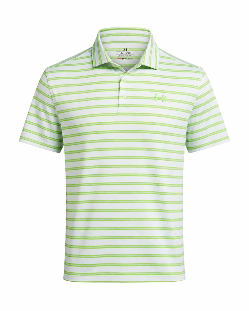 Under Armour HeatGear Striped Short Sleeve Golf Polo Shirt Size XL
